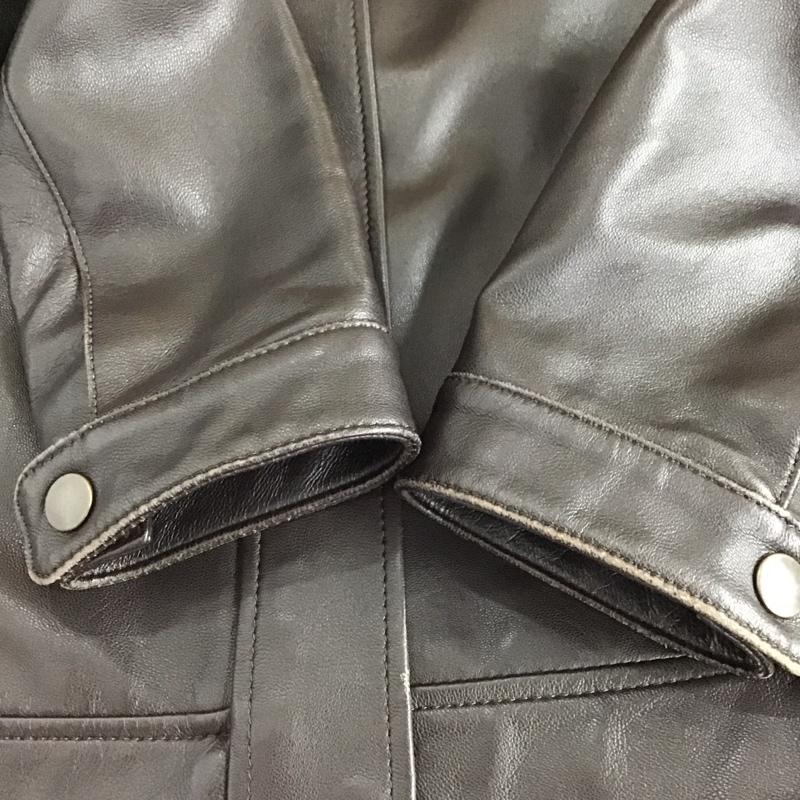 コムサデモード COMME CA DUMODE ジャケット、上着 レザージャケット 00-02LS02 ラムレザー 羊革 無地 ダークブラウン / ダークブラウン /  レディース USED 古着 中古 10143815