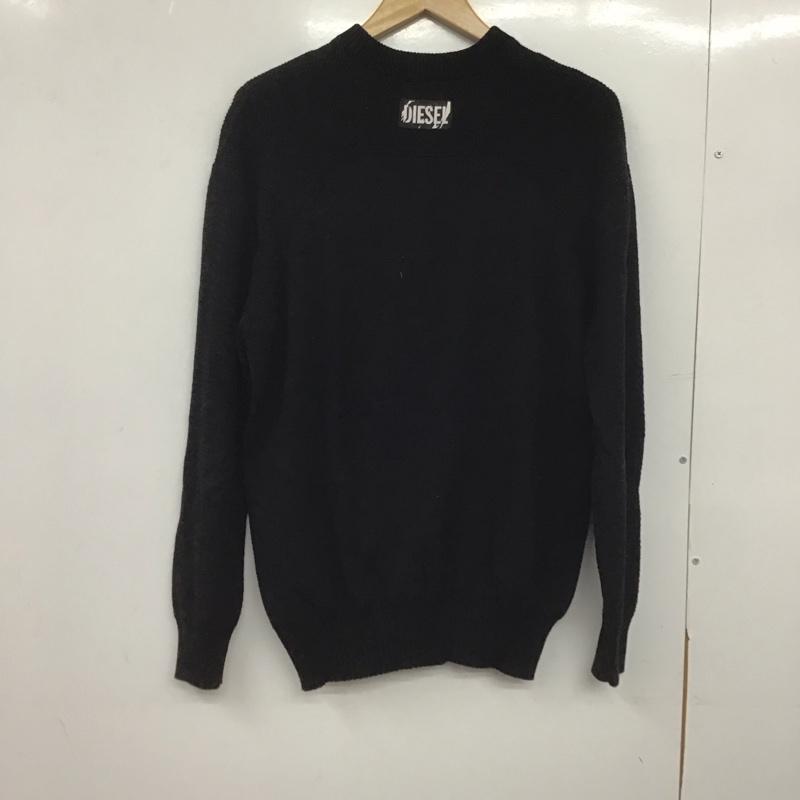 ディーゼル DIESEL ニット、セーター 長袖 長袖ニットカットソー クルーネック セーター M  黒 / ブラック /  メンズ USED 古着 中古 10148957