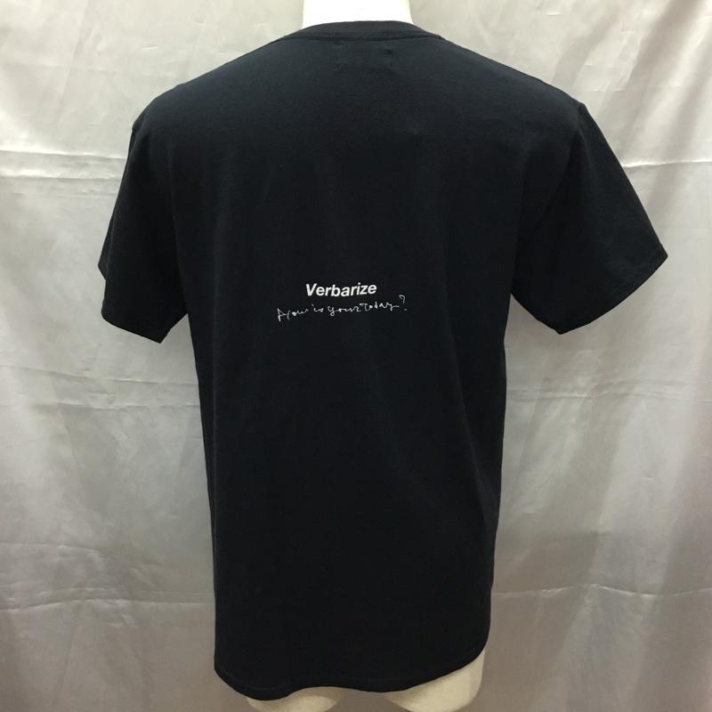 トゥデイエディション TODAY edition Tシャツ 半袖 半袖カットソー プリントTシャツ クルーネックカットソー M ロゴ、文字 黒 / ブラック /  メンズ USED 古着 中古 10112327