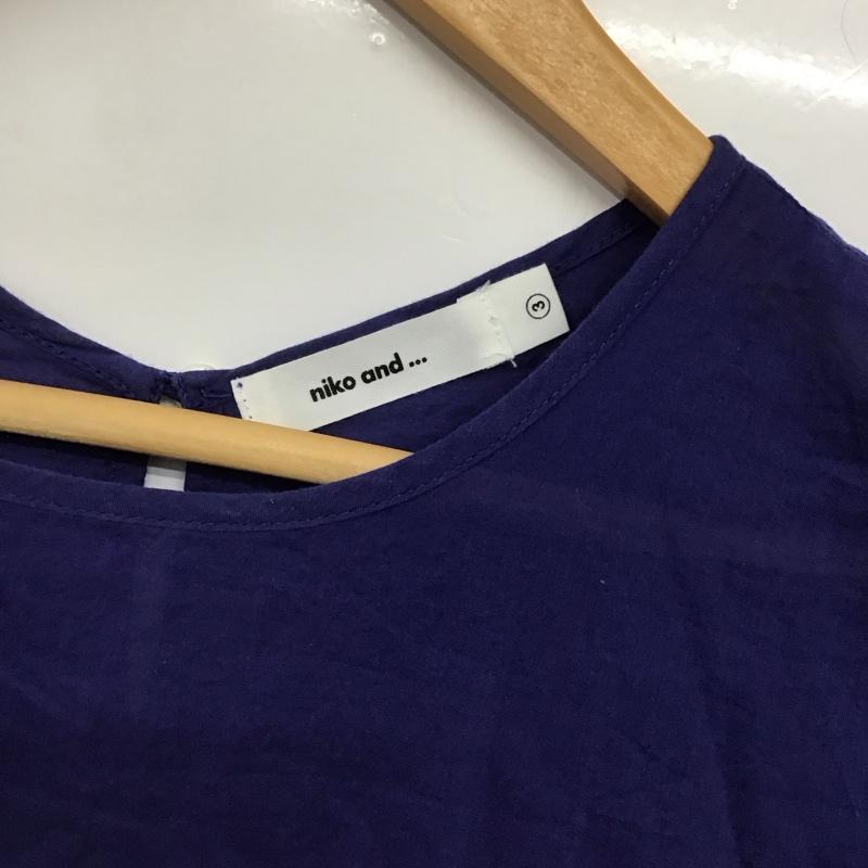 ニコアンド niko and... トップス トップス ST93SB08TO ノースリフリルブラウス 3 無地 青 / ブルー /  レディース USED 古着 中古 10141990