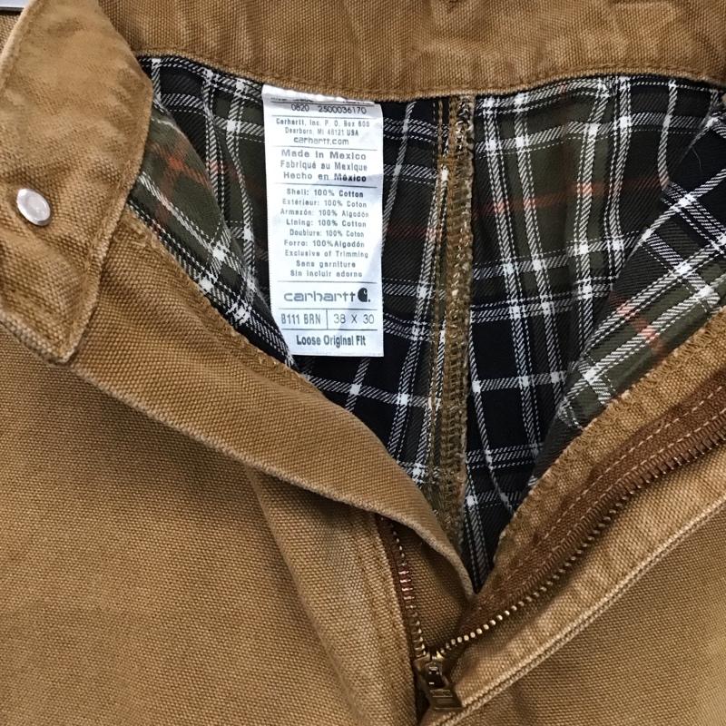 カーハート Carhartt パンツ ワークパンツ、ペインターパンツ ワイドパンツ カジュアルパンツ ワークパンツ 38 ロゴ、文字 キャメル / キャメル /  メンズ USED 古着 中古 10150628