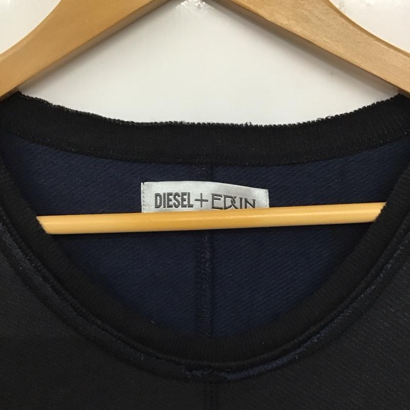ディーゼル DIESEL トレーナー 長袖 長袖トレーナー クルーネック スウェット 無地 紺 / ネイビー /  メンズ USED 古着 中古 10138415