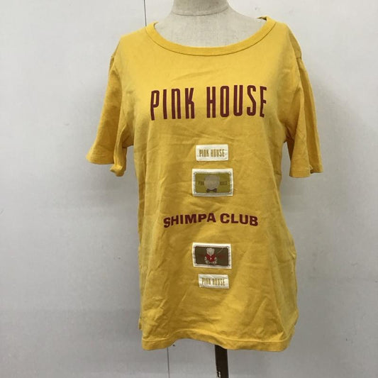 ピンクハウス PINK HOUSE Tシャツ 半袖 半袖カットソー プリントTシャツ クルーネックカットソー L プリント 黄 / イエロー /  レディース USED 古着 中古 10117314