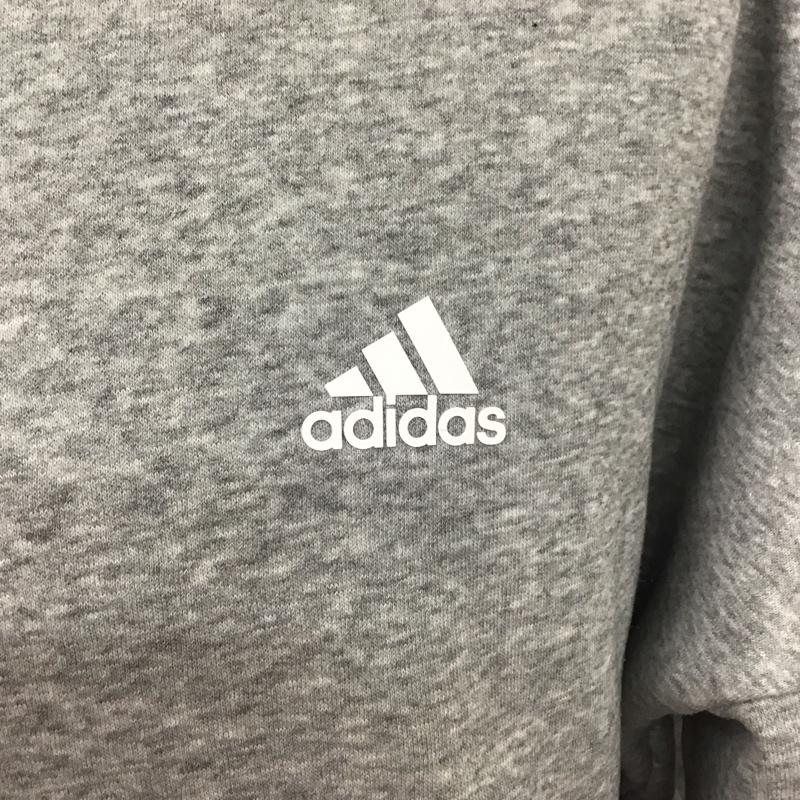 アディダス adidas トレーナー 長袖 GT6349 トレーナー スウェット クルーネック スポーツウェア ロゴ、文字 灰 / グレー /  メンズ USED 古着 中古 10109841