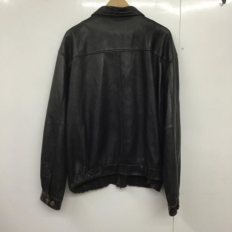 コーチ COACH ジャケット、上着 ジャケット、ブレザー ジップアップジャケット アウター 古着 レザージャケット XL 無地 黒 / ブラック /  メンズ USED 古着 中古 10143843