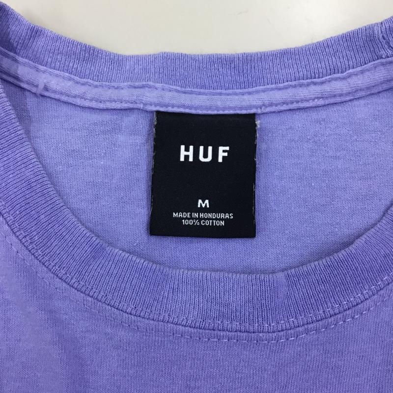 ハフ HUF Tシャツ 半袖 半袖カットソー プリントTシャツ クルーネックカットソー M ロゴ、文字 紫 / パープル /  メンズ USED 古着 中古 10112306
