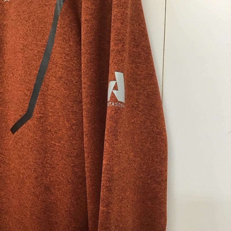 エディーバウアー Eddie Bauer パーカー 長袖 ジップパーカー M ロゴ、文字 X プリント 茶 / ブラウン / X 橙 / オレンジ /  レディース USED 古着 中古 10141201