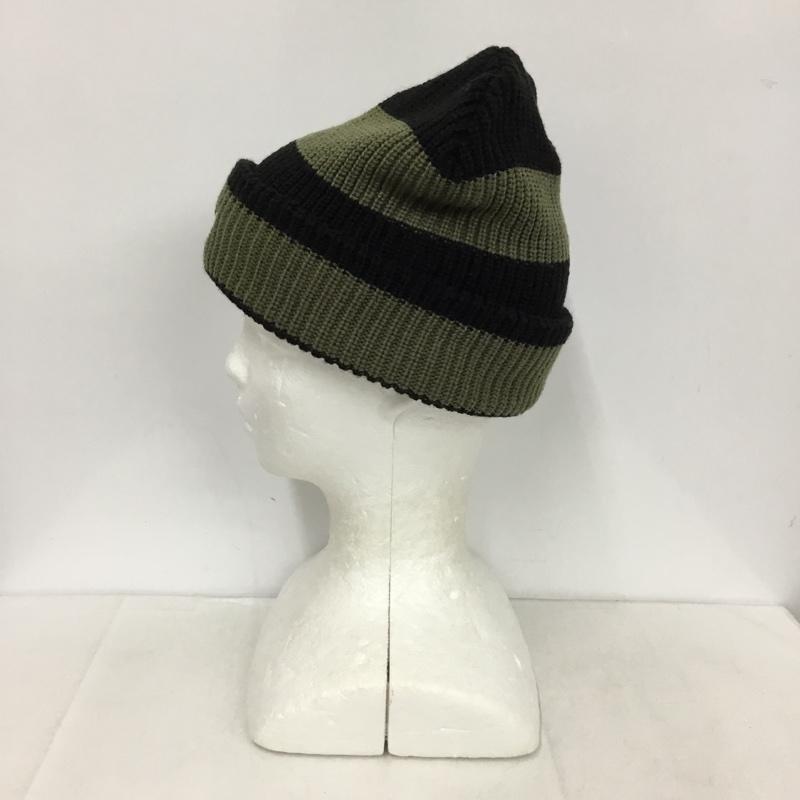 アディダスオリジナルス adidas originals 帽子 ニット帽 JD5167 シュムーフォイル ビーニー マーク・ゴンザレス ワンポイント 黒 / ブラック / X カーキ / カーキ /  メンズ USED 古着 中古 10143662
