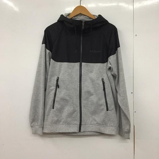 コロンビア Columbia ジャケット、上着 ジャンパー、ブルゾン ジップアップジャケット パーカージャケット アウター M ロゴ、文字 黒 / ブラック / X 灰 / グレー /  メンズ USED 古着 中古 10146837