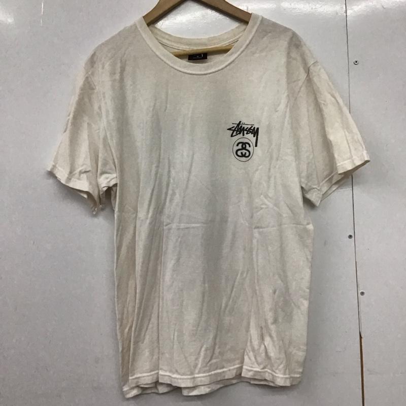 ステューシー STUSSY Tシャツ 半袖 半袖カットソー プリントTシャツ クルーネックカットソー M ロゴ、文字 アイボリー / アイボリー /  メンズ USED 古着 中古 10150284
