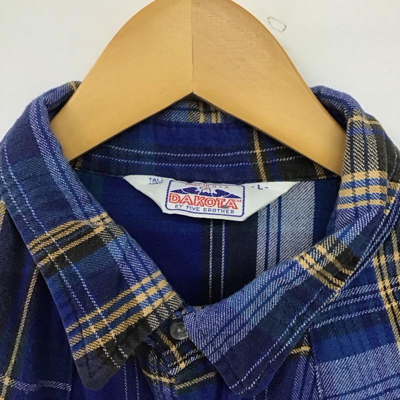 ファイブブラザー FIVE BROTHER シャツ、ブラウス 長袖 長袖シャツ チェックシャツ カラーシャツ L チェック マルチカラー / マルチカラー /  メンズ USED 古着 中古 10146102
