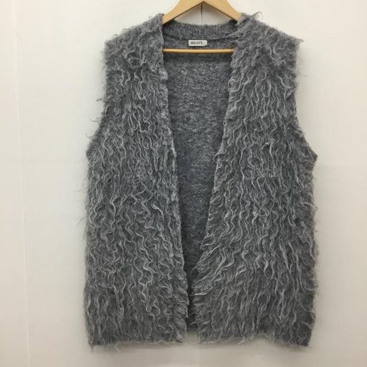 ノーリーズ NOLLEY S ベスト ベスト 2-0035-5-02-002 シャギーベスト 38 無地 灰 / グレー /  レディース USED 古着 中古 10141089