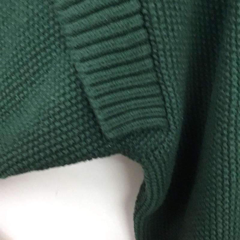 ローリーズファーム LOWRYS FARM ニット、セーター 長袖 LF623506AD 2WAYハイショクステッチプルオーバー FREE 無地 緑 / グリーン /  レディース USED 古着 中古 10146912