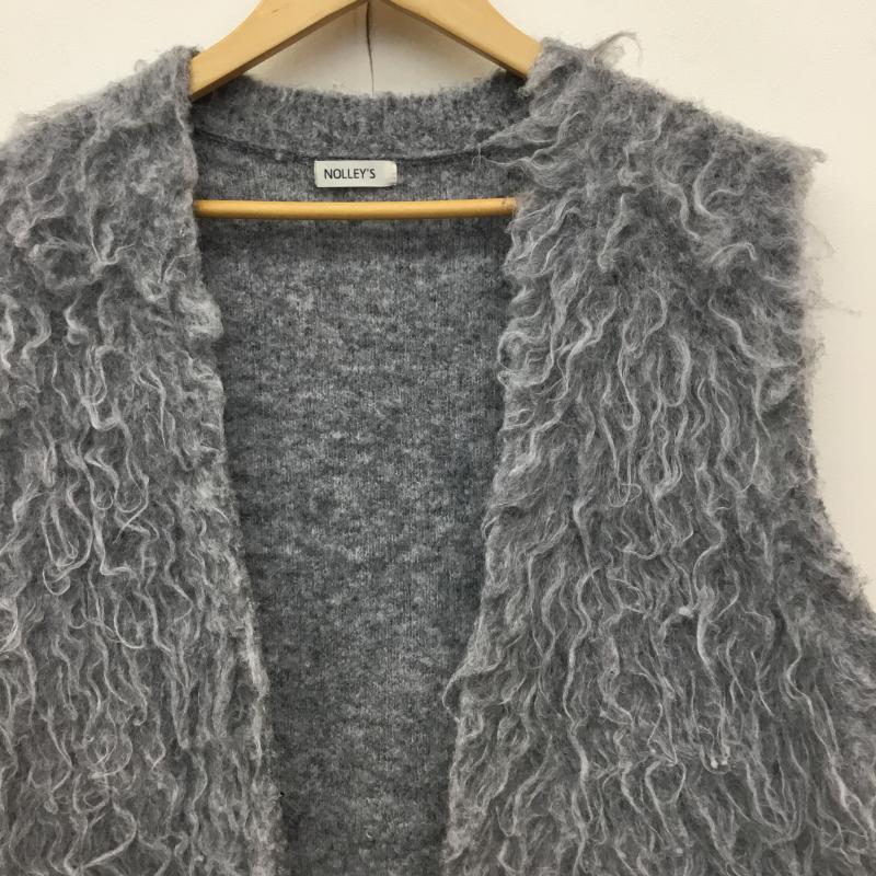 ノーリーズ NOLLEY S ベスト ベスト 2-0035-5-02-002 シャギーベスト 38 無地 灰 / グレー /  レディース USED 古着 中古 10141089