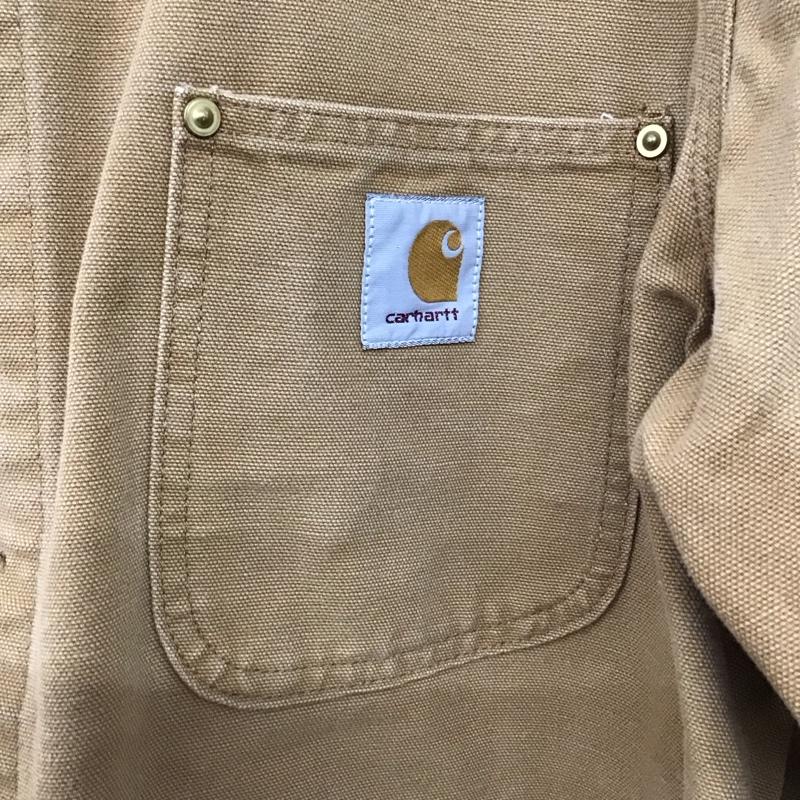 カーハート Carhartt ジャケット、上着 ジャケット、ブレザー デニムジャケット Gジャン アウター カジュアルジャケット ロゴ、文字 ベージュ / ベージュ /  メンズ USED 古着 中古 10137095