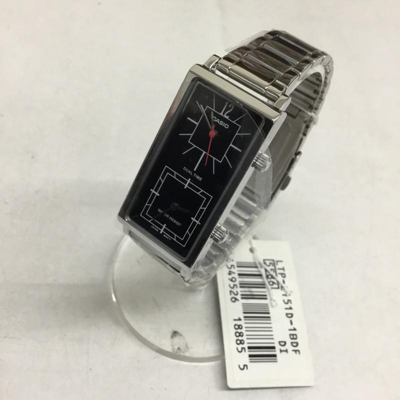 カシオ CASIO 腕時計 アナログ（クォーツ式） LTP-E151D-1BDF スタンダード チープカシオ 無地 銀 / シルバー /  メンズ USED 古着 中古 10144752