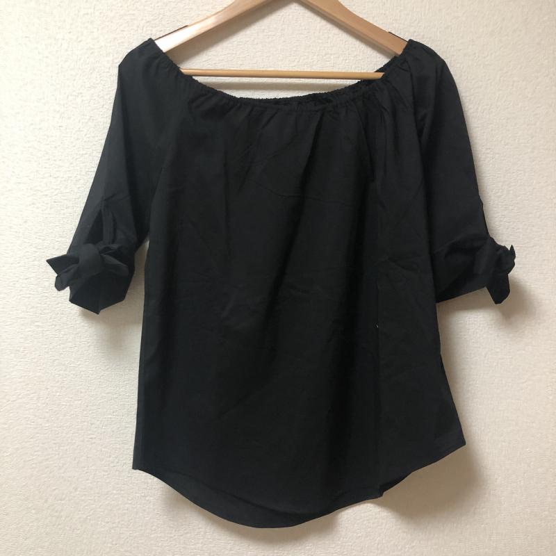 アンド ドット ノスタルジア &. NOSTALGIA カットソー 七分袖 無地 黒 / ブラック /  レディース USED 古着 中古 10002423