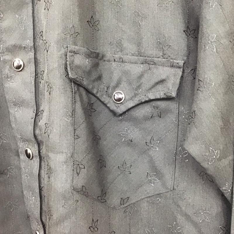 ラングラー Wrangler シャツ、ブラウス 長袖 ウエスタンシャツ 総柄 黒 / ブラック /  メンズ USED 古着 中古 10117746