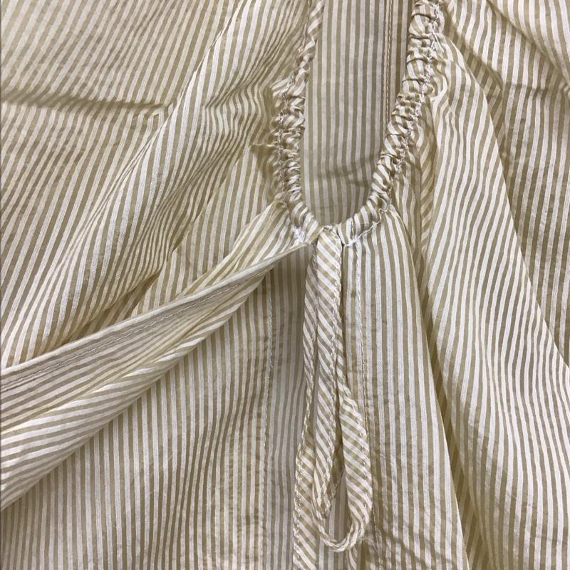 ミスティック mystic シャツ、ブラウス 長袖 長袖シャツ ストライプシャツ ノーカラーシャツ ストライプシャツ FREE ストライプ 黄 / イエロー /  レディース USED 古着 中古 10143809