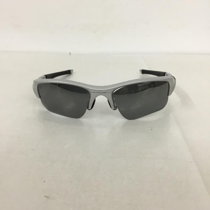 オークリー OAKLEY めがね・サングラス サングラス 03-920J FLAK JACKET スポーツサングラス ミラーレンズ 箱有 ロゴ、文字 黒 / ブラック / X 銀 / シルバー /  メンズ USED 古着 中古 10129372