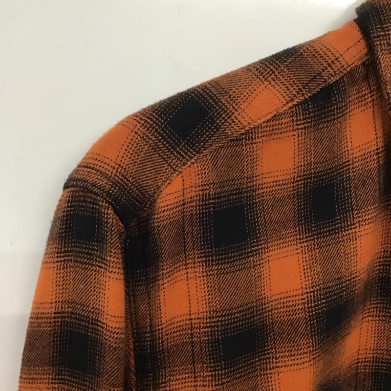 リーバイス Levi s シャツ、ブラウス 長袖 長袖シャツ チェックシャツ カラーシャツ M チェック 橙 / オレンジ /  メンズ USED 古着 中古 10139845
