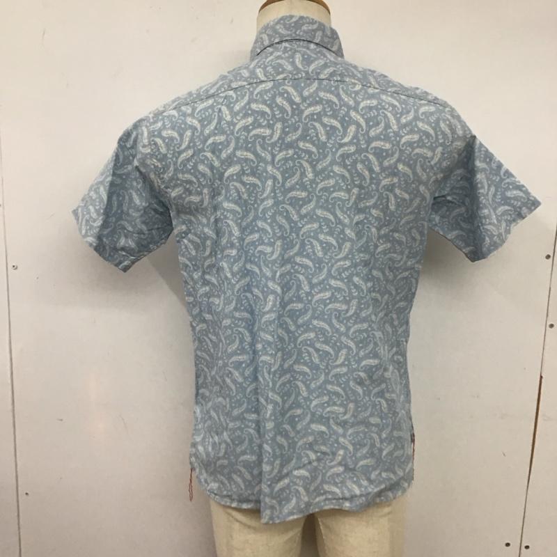 シュガーケーン SUGAR CANE シャツ、ブラウス 半袖 半袖シャツ プリントシャツ ポケットシャツ S ペイズリー 水色 / ライトブルー /  メンズ USED 古着 中古 10126532