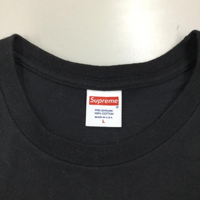 シュプリーム Supreme Tシャツ 半袖 21SS KAWSChalkLogoTee 半袖カットソー プリントTシャツ L ロゴ、文字 黒 / ブラック /  メンズ USED 古着 中古 10115749