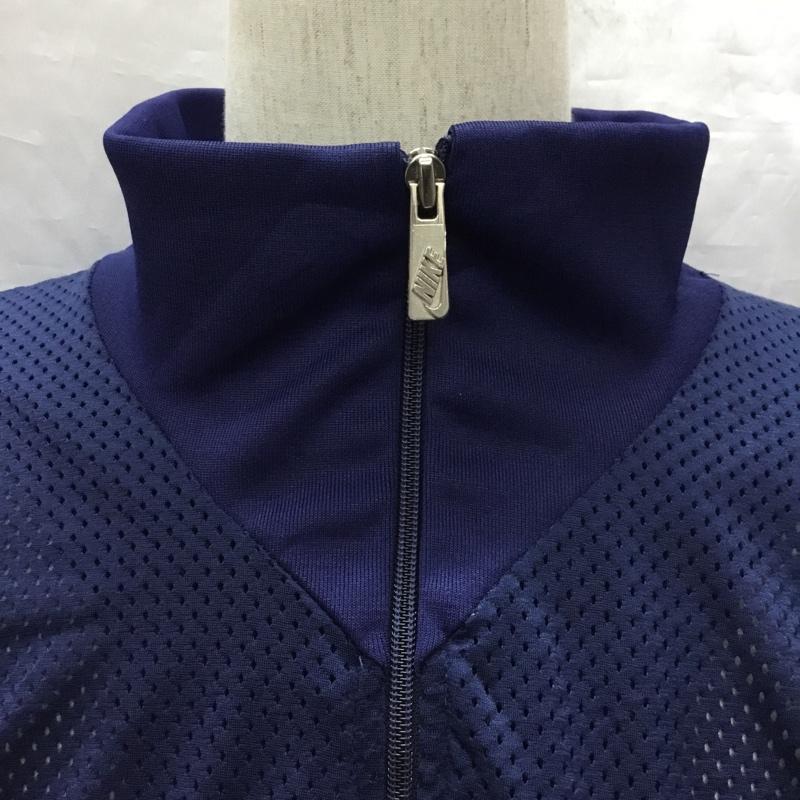 ナイキ NIKE ジャケット、上着 ジャンパー、ブルゾン ジップアップジャケット ジャンパー ジャケット カジュアルジャケット アウター 90s XL ロゴ、文字 紺 / ネイビー /  メンズ USED 古着 中古 10121976