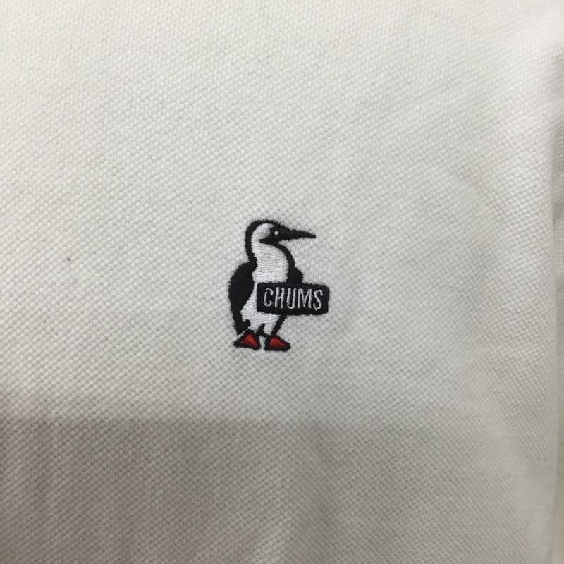 チャムス CHUMS カットソー 長袖 長袖カットソー プリントカットソー クルーネック XL ロゴ、文字 白 / ホワイト /  メンズ USED 古着 中古 10126529