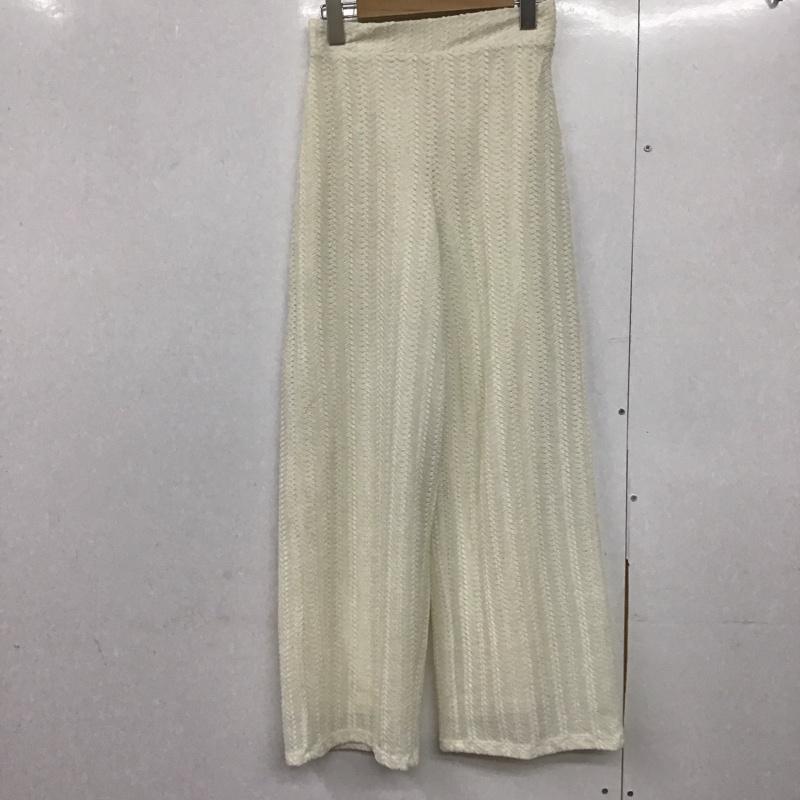 リリー ブラウン Lily Brown パンツ ワークパンツ、ペインターパンツ ワイドパンツ カジュアルパンツ ワークパンツ ONE SIZE 総柄 白 / ホワイト /  レディース USED 古着 中古 10145391