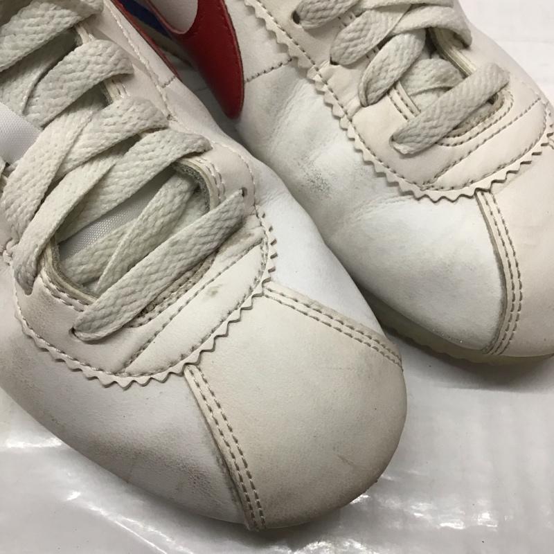 ナイキ NIKE スニーカー スニーカー 807471-103 WMNS CLASSIC CORTEZ LEATHER 23.5cm 23.5cm ロゴ、文字 白 / ホワイト / X 赤 / レッド / X 青 / ブルー /  レディース USED 古着 中古 10115656