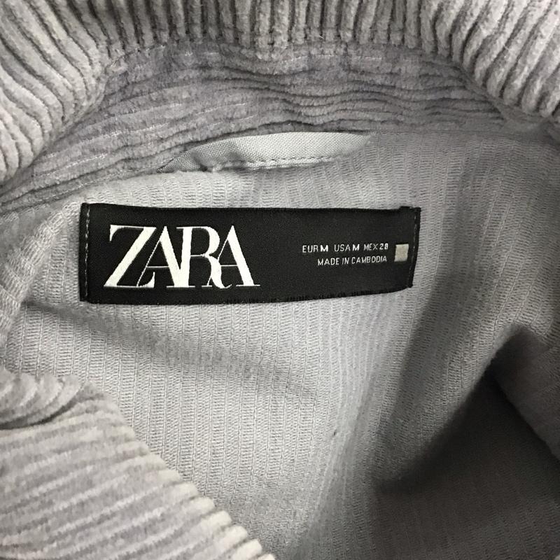 ザラ ZARA ジャケット、上着 ジャケット、ブレザー 8372 223 802 コーデュロイ シャツジャケット M 無地 灰 / グレー /  レディース USED 古着 中古 10124993