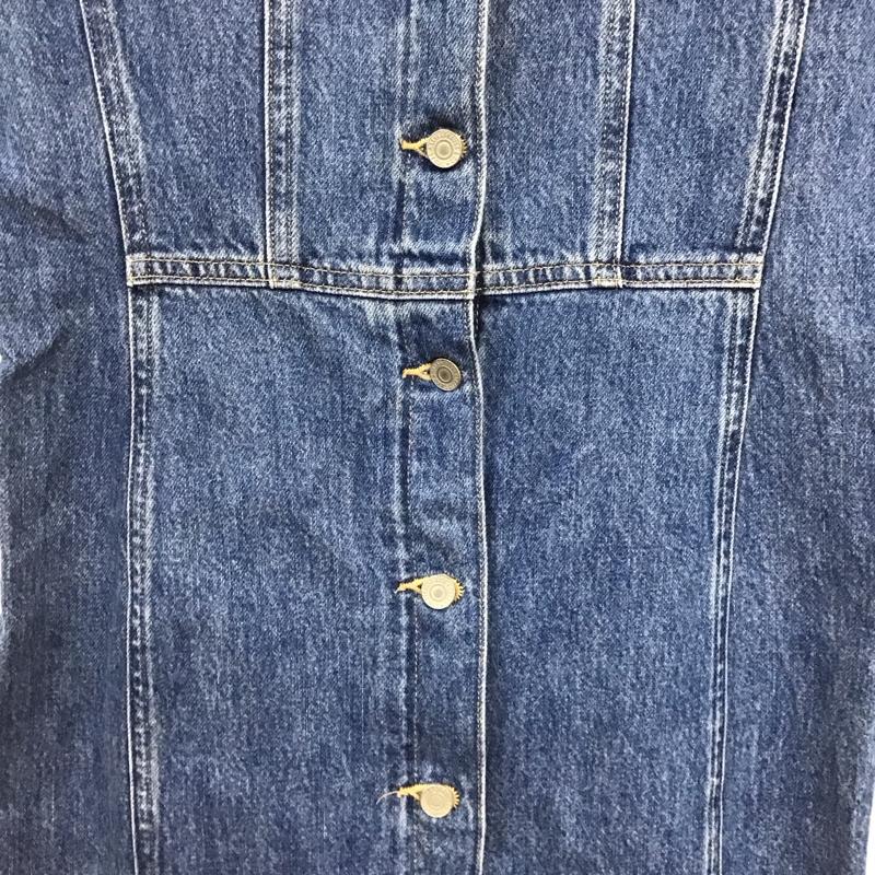 リーバイス Levi s ワンピース ロングスカート 85386-0001 ノースリーブ フロントボタン デニムワンピース S 無地 水色 / ライトブルー /  レディース USED 古着 中古 10131523