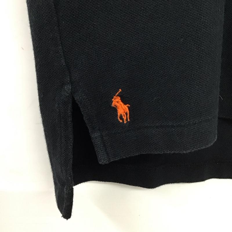 ポロバイラルフローレン Polo by RALPH LAUREN ポロシャツ 半袖 半袖ポロシャツ 半袖カットソー カラーシャツ ロゴ、文字 黒 / ブラック /  ボーイズ USED 古着 中古 10131270
