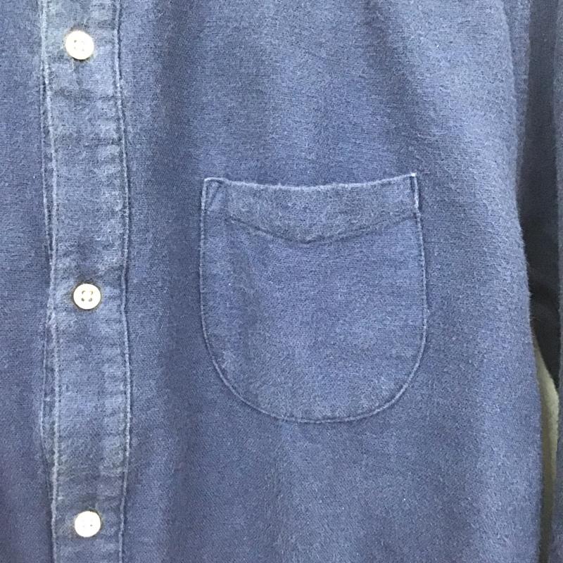 マリネロ MARINERO シャツ、ブラウス 長袖 長袖シャツ 無地シャツ カラーシャツ ボタンダウンシャツ プルオーバーシャツ 1 無地 紺 / ネイビー /  メンズ USED 古着 中古 10131771