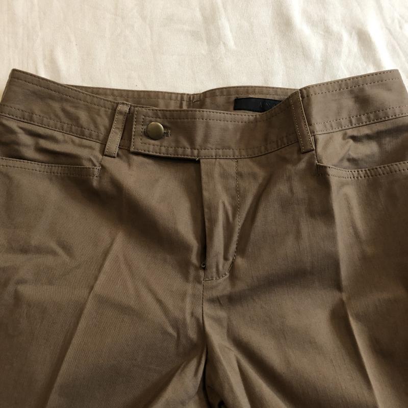 アナイ ANAYI パンツ スラックス センタープレス　ブーツカット 38 無地 カーキ / カーキ / X 茶 / ブラウン /  レディース USED 古着 中古 10031455