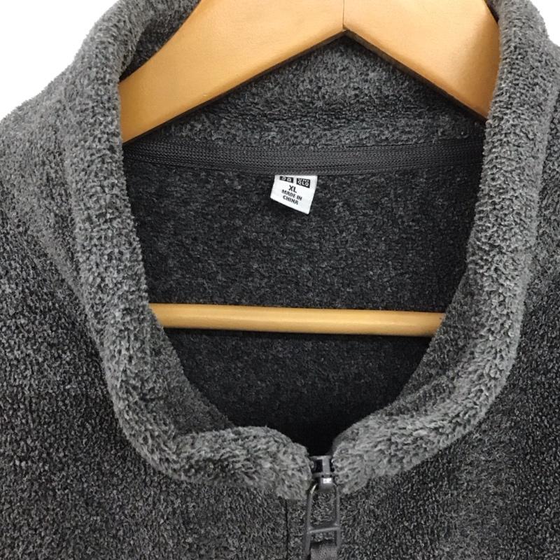 ユニクロ UNIQLO ジャケット、上着 ジャンパー、ブルゾン 347-072655 ジップアップジャケット フリースジャケット スタンドネック XL 無地 灰 / グレー /  メンズ USED 古着 中古 10148481
