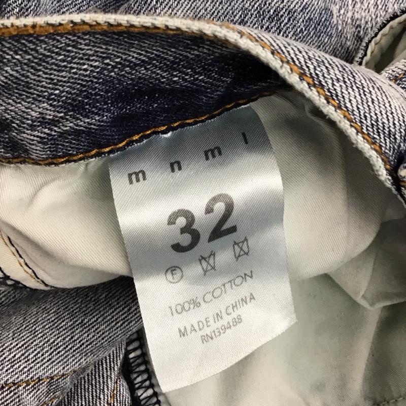 ミニマル mnml パンツ デニム、ジーンズ デニムパンツ スリムパンツ フレアパンツ ジーンズ 32インチ ダメージ加工 インディゴ / インディゴ /  メンズ USED 古着 中古 10118238