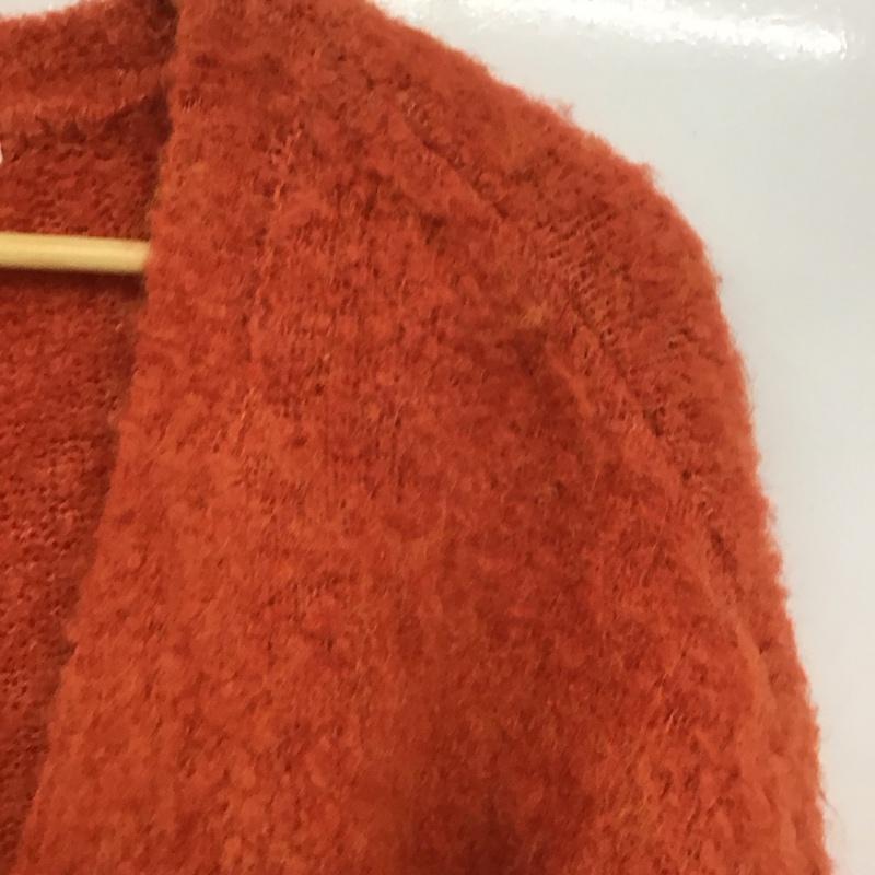 ケービーエフ KBF カーディガン 長袖 KB37-22V280 シャギーBIGニットカーディガン ONE SIZE 無地 橙 / オレンジ /  レディース USED 古着 中古 10146974