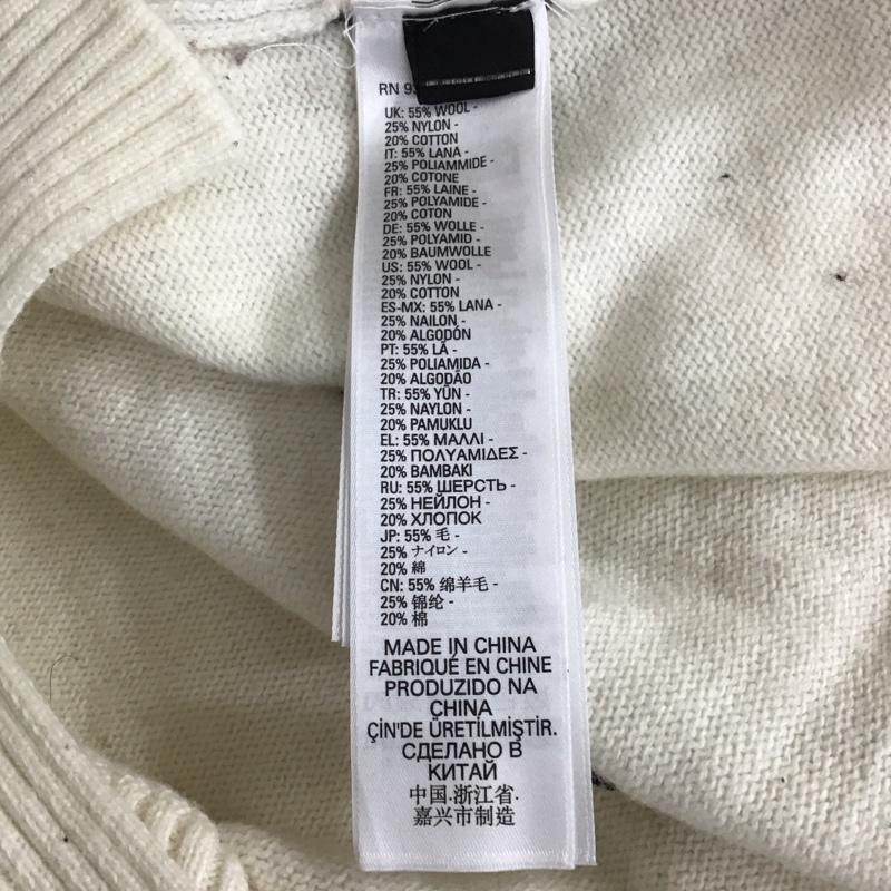 ディーゼル DIESEL ニット、セーター 長袖 配色ステッチ L 無地 白 / ホワイト /  メンズ USED 古着 中古 10118334