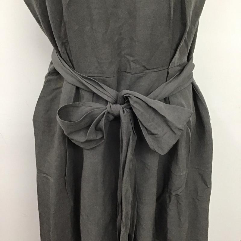 スライ SLY ワンピース ロングスカート 030DSY33-2010 ONE SHOULDER TIE OP ウエストタイ 2 無地 灰 / グレー /  レディース USED 古着 中古 10142284