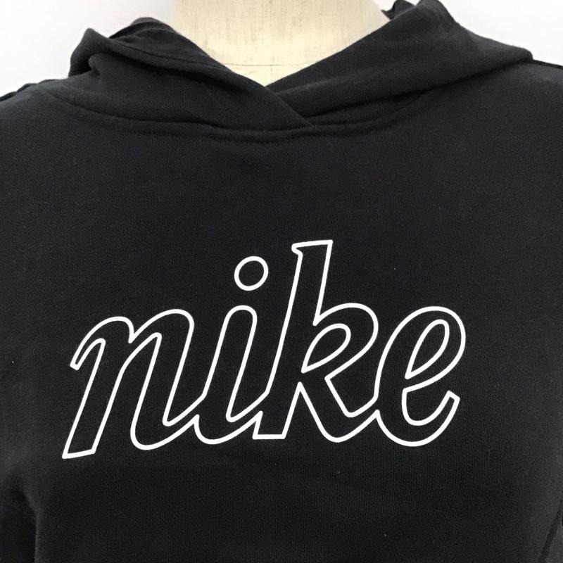 ナイキ NIKE パーカー 長袖 DQ6256-010 IC FLC HOODIE MMBR S ロゴ、文字 X プリント 黒 / ブラック /  レディース USED 古着 中古 10128355