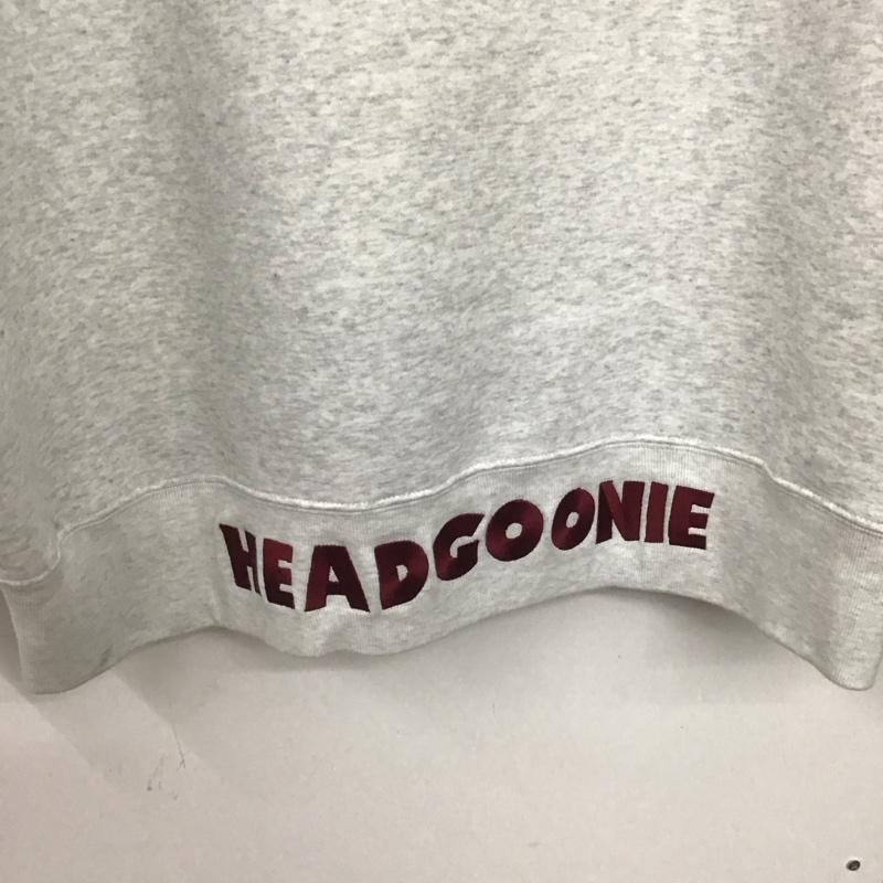 ヘッドグーニー HEADGOONIE トレーナー 長袖 長袖トレーナー スウェット クルーネック プルオーバー XL ロゴ、文字 灰 / グレー /  メンズ USED 古着 中古 10149138