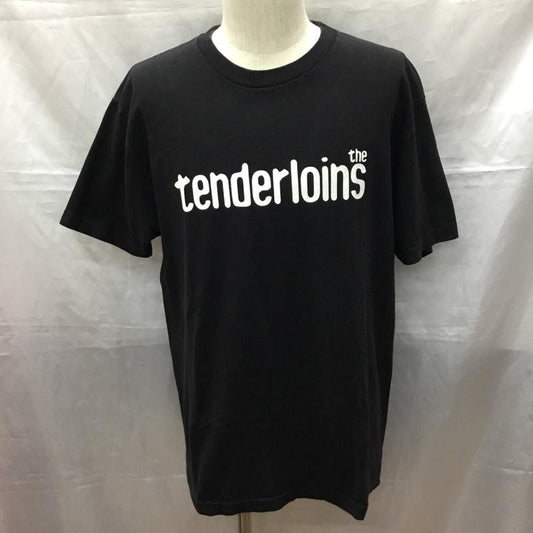 テンダーロイン TENDERLOIN Tシャツ 半袖 半袖カットソー プリントTシャツ クルーネックカットソー L ロゴ、文字 黒 / ブラック /  メンズ USED 古着 中古 10115155