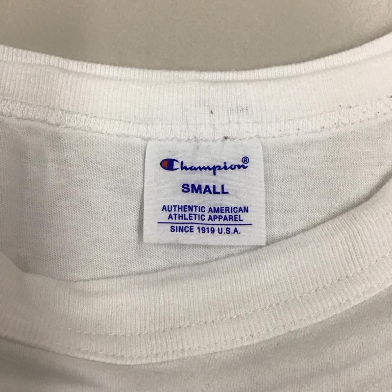 チャンピオン Champion Tシャツ 半袖 C3-H359 ベーシックチャンピオントップス 半袖カットソー クルーネックカットソー S ロゴ、文字 白 / ホワイト /  メンズ USED 古着 中古 10116905
