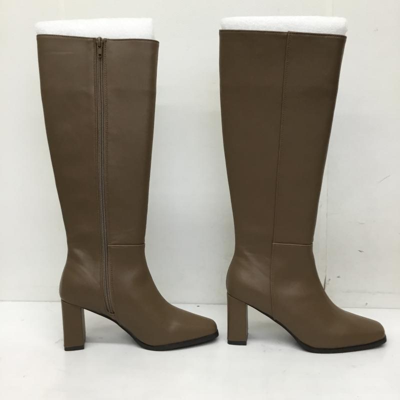 ダズリン dazzlin ブーツ ロングブーツ スクエアトウロングブーツ M 無地 茶 / ブラウン /  レディース USED 古着 中古 10143318