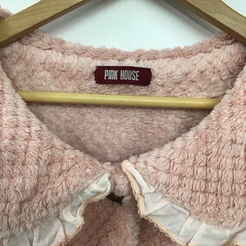 ピンクハウス PINK HOUSE シャツ、ブラウス 半袖 半袖フリースシャツ ビックカラー フロントボタン 無地 桃 / ピンク /  レディース USED 古着 中古 10142701