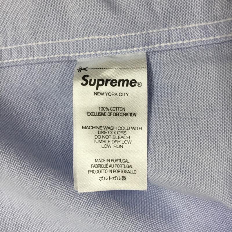 シュプリーム Supreme シャツ、ブラウス 半袖 LOOSE FIT SS OXFORD SHIRT ボタンダウン 23SS S ロゴ、文字 水色 / ライトブルー /  メンズ USED 古着 中古 10111356