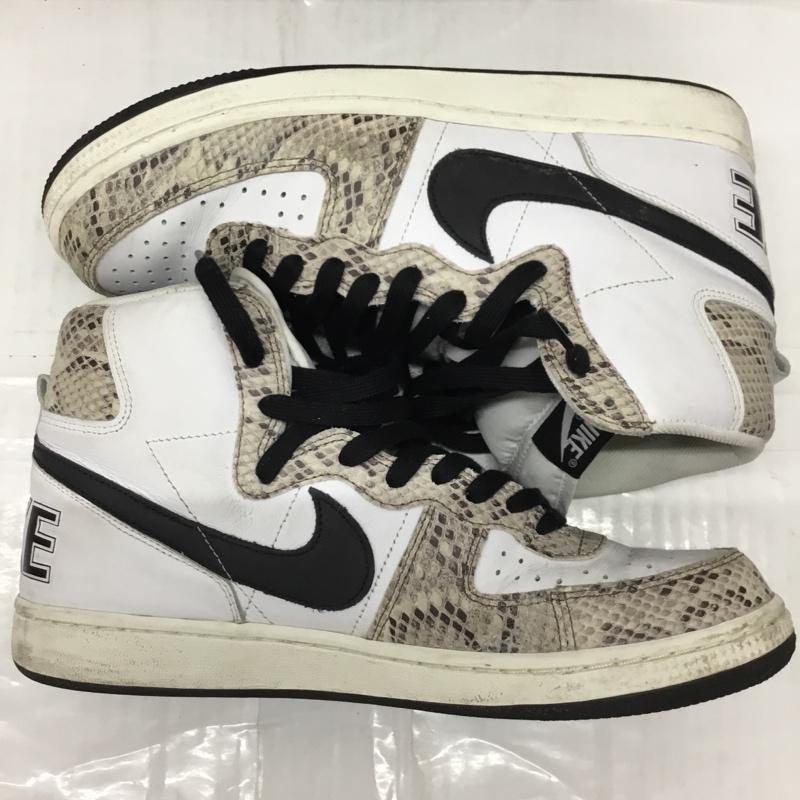 ナイキ NIKE スニーカー スニーカー FB1318-100 TERMINATOR HIGH 28cm 箱有 スネーク 28.0cm ロゴ、文字 白 / ホワイト / X 黒 / ブラック / X ベージュ / ベージュ /  メンズ USED 古着 中古 10107571