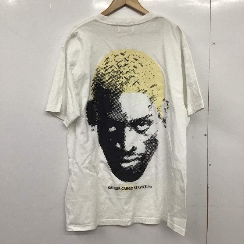 サプール SAPEur Tシャツ 半袖 半袖カットソー プリントTシャツ クルーネックカットソー プリント 白 / ホワイト /  メンズ USED 古着 中古 10148381
